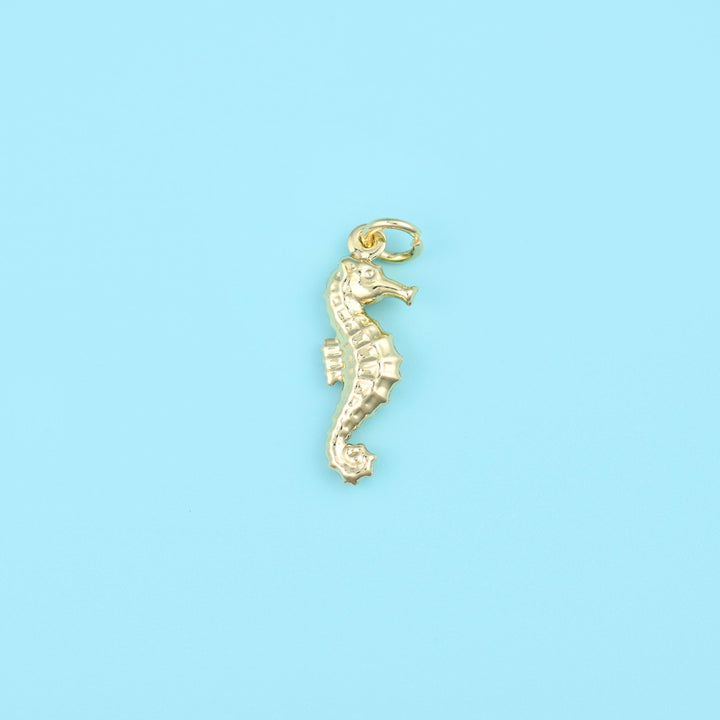 18K Gold Filled Seahorse Charms for DIY Jewelry Making Supply