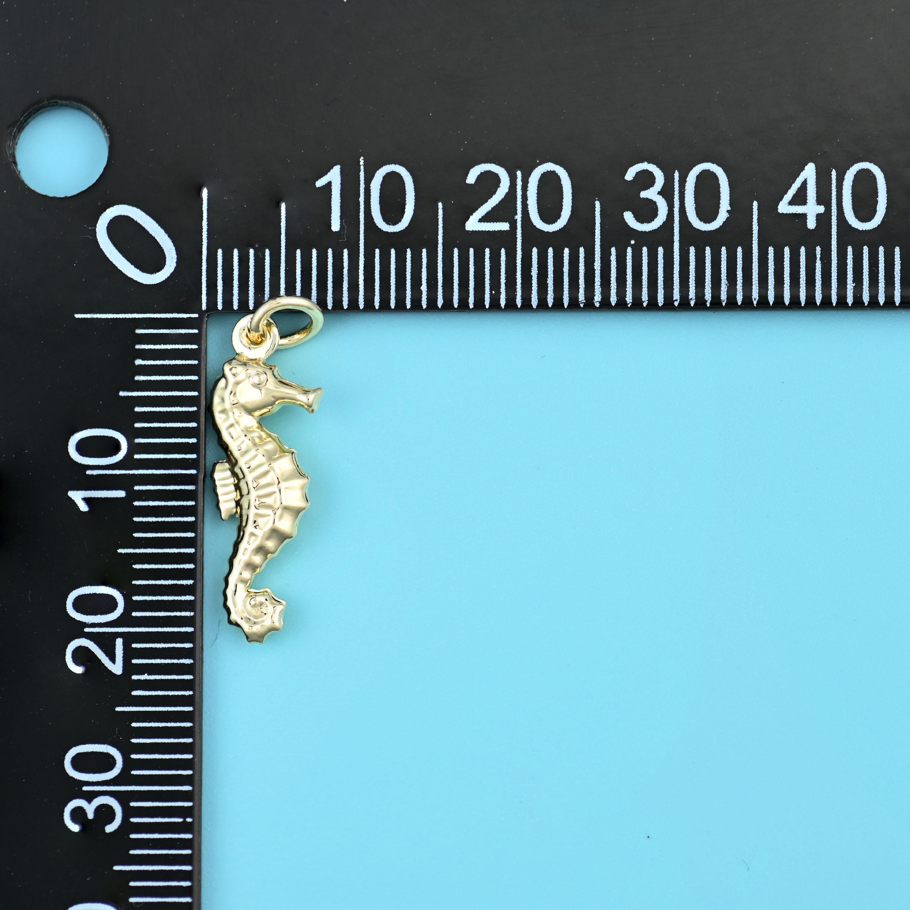 18K Gold Filled Seahorse Charms for DIY Jewelry Making Supply