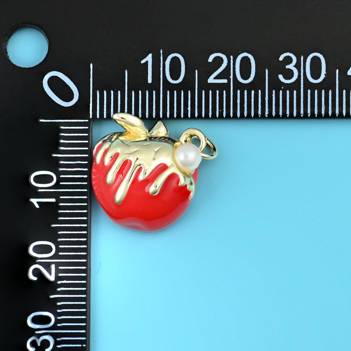 18K Gold Filled Red Apple Charms for DIY Jewelry Making Supply