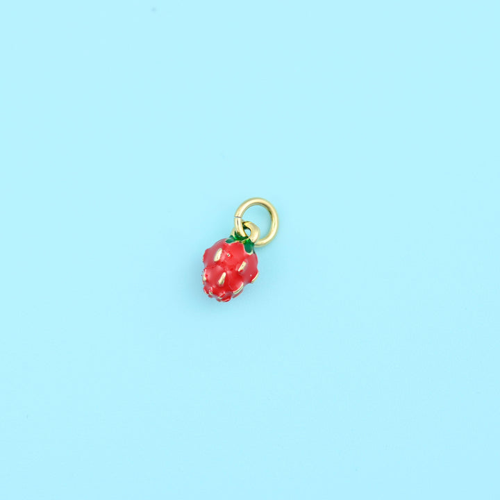 18K Gold Filled Tiny Strawberry Charms for DIY Jewelry Making Supply