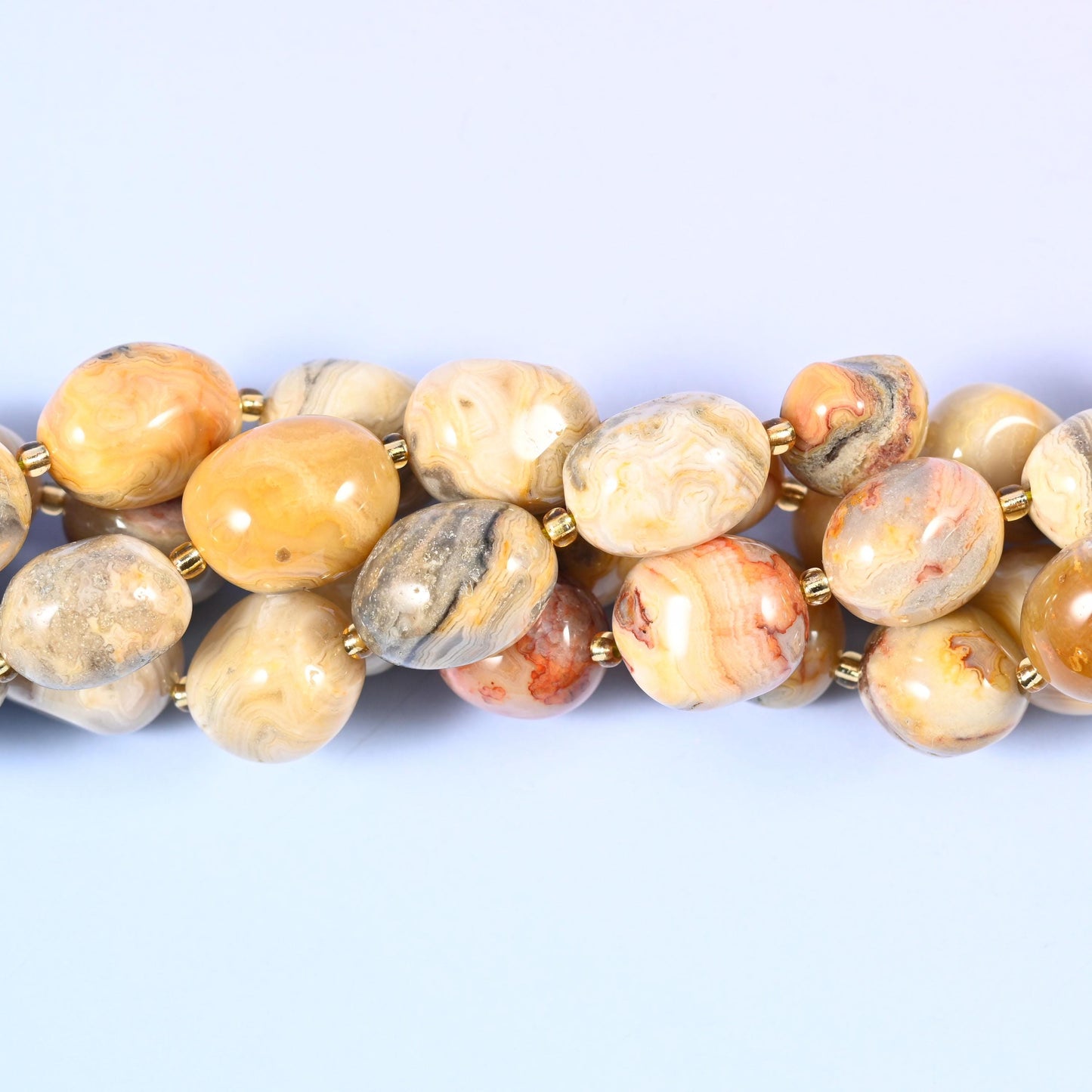 Crazy Agate Nugget Oval Beads Size 10-17mm Jewelry Making 15.5 Inch Strand