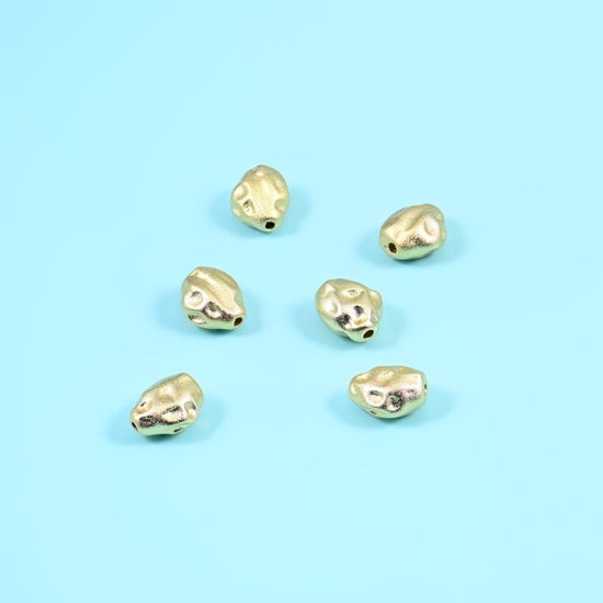 Gold Filled Irregular Nugget Spacer Beads for DIY Jewelry Making Supply