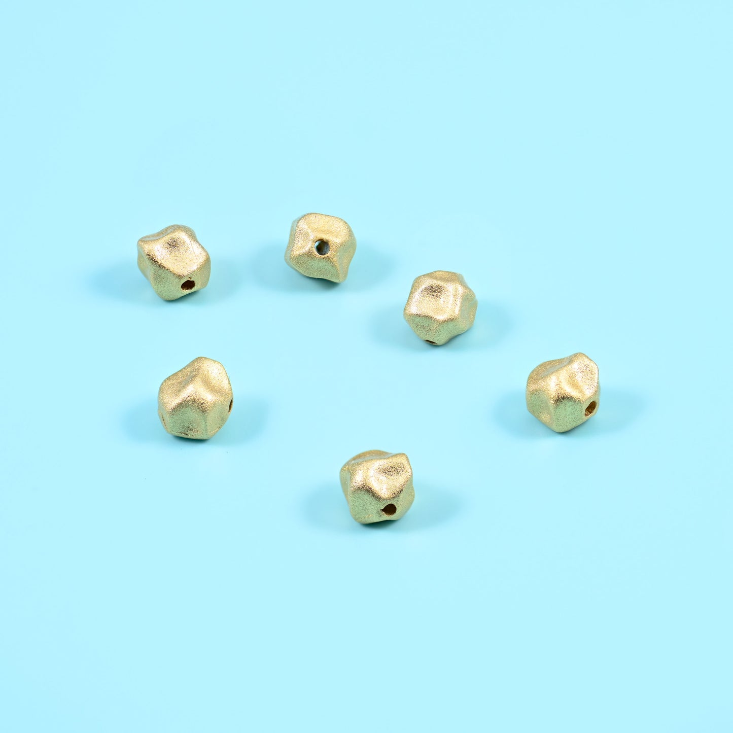 Gold Filled Irregular Nugget Spacer Beads for DIY Jewelry Making Supply