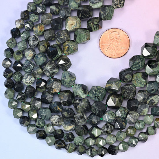 Kambaba Jasper Diamond Star Cut Beads 6mm 8mm 10mm Jewelry Making 15.5 Inch Strand