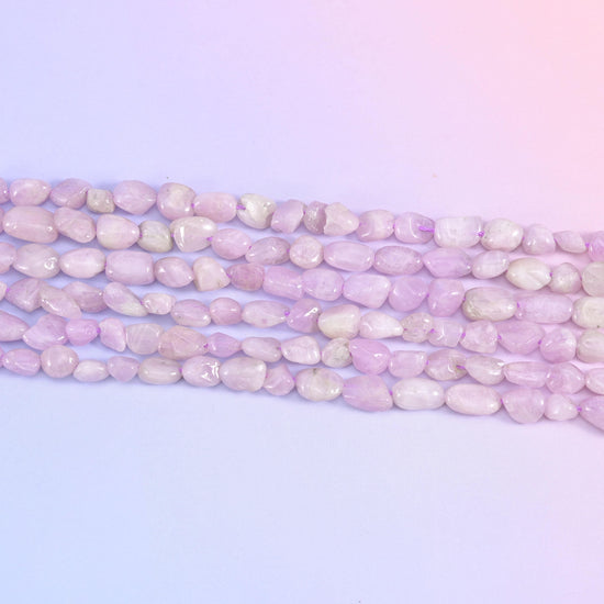 Kunzite nuggets in pale lilac and blush pink
