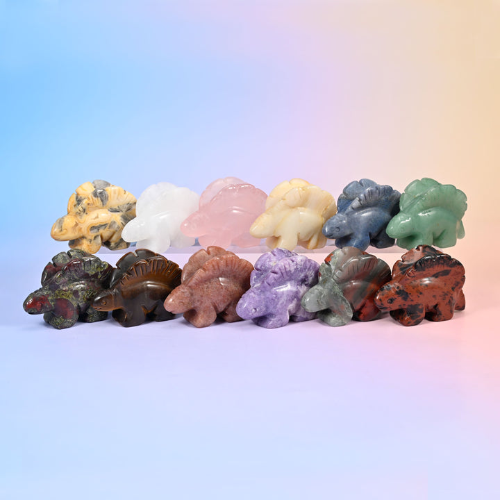 2.0 Inch Stegosaurus Dinosaur Crystal Carving Figurines