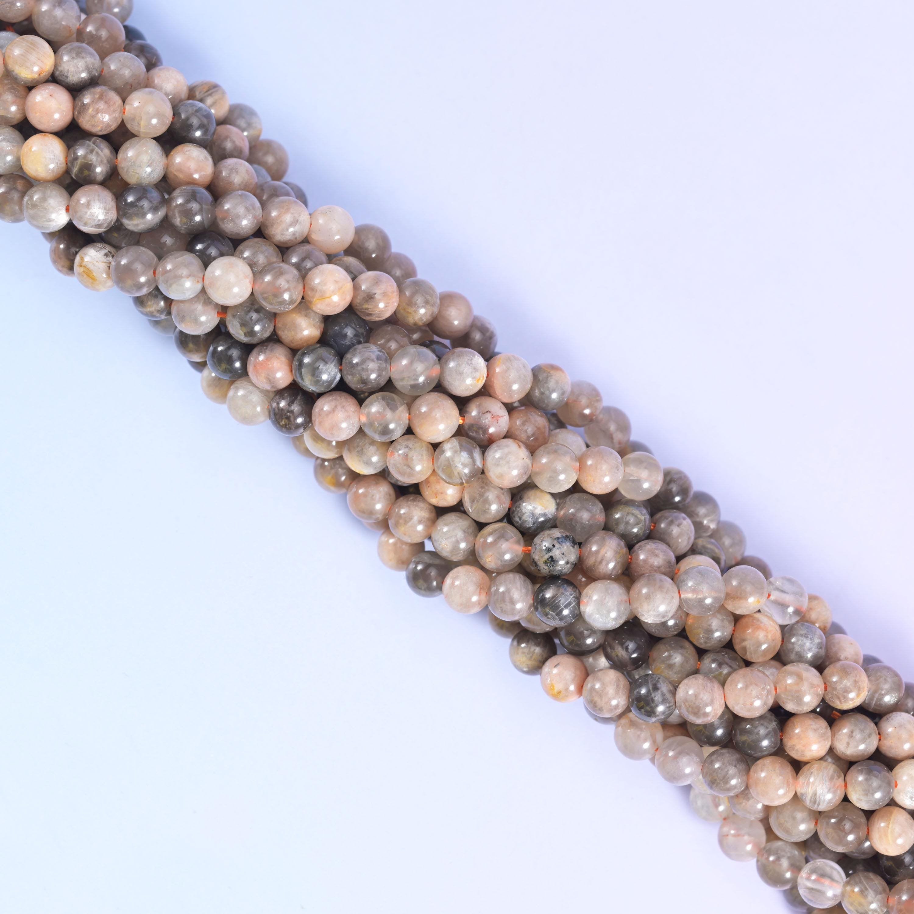 Black Moonstone Smooth Round Beads 6mm 8mm 10mm 12mm, 6mm approximately 60 beads / 8mm approximately 47 beads / 10mm approximately 40 beads / 12mm approximately 32 beads