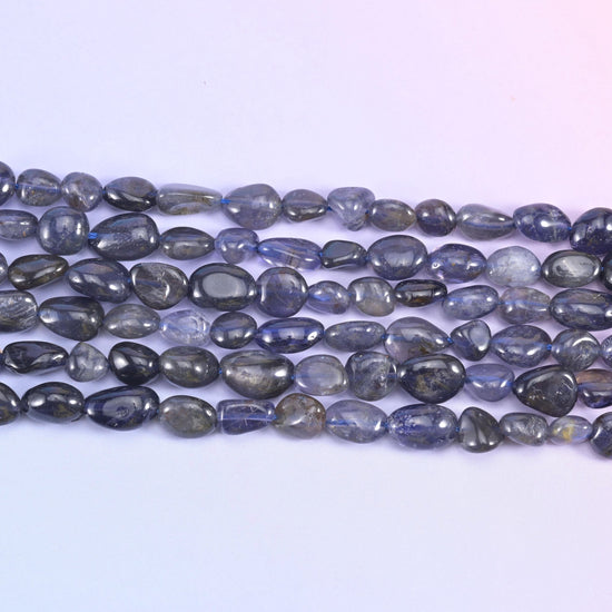 Iolite nuggets in inky blue-violet