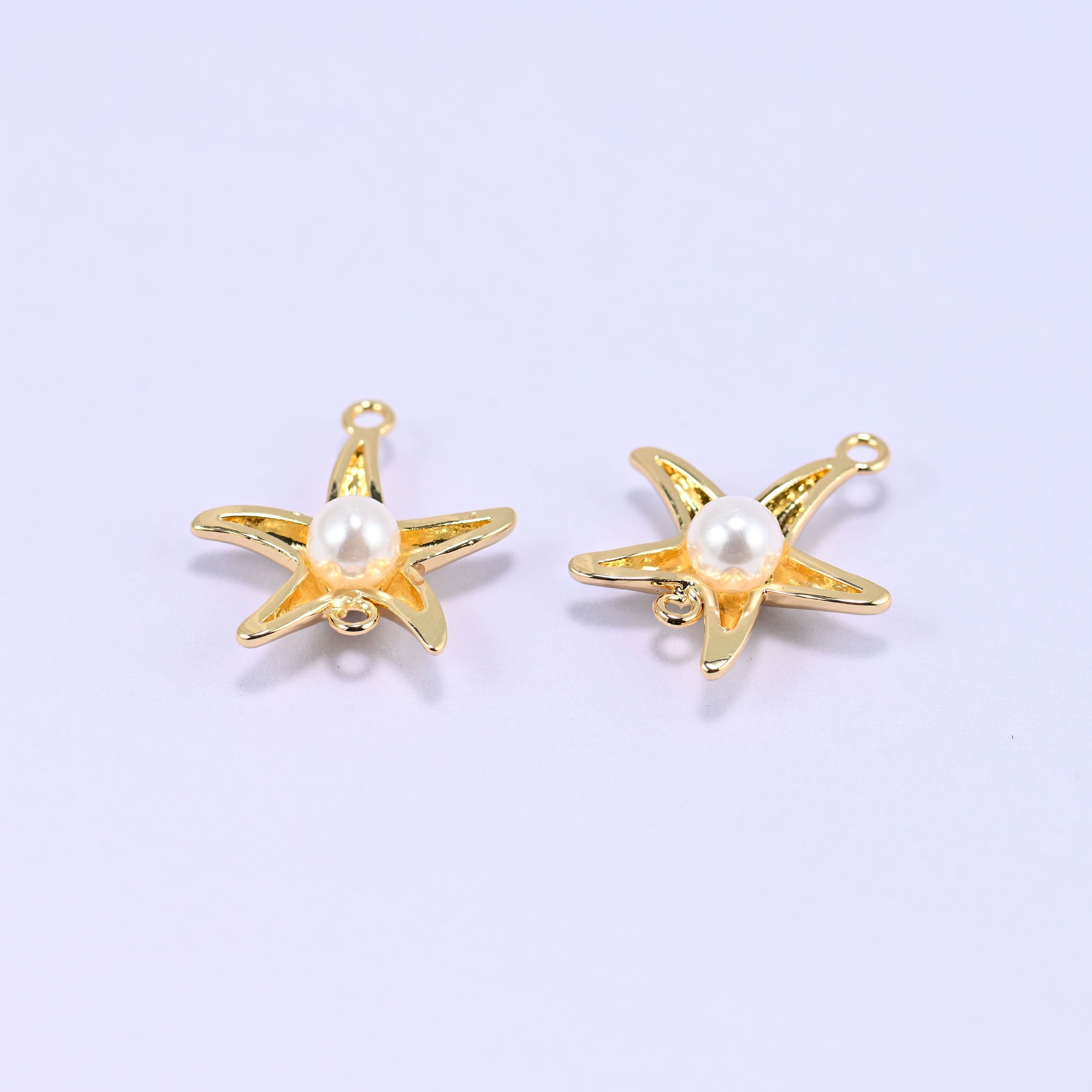 Sea Star Pearl Double Connector Pendant, sold per piece