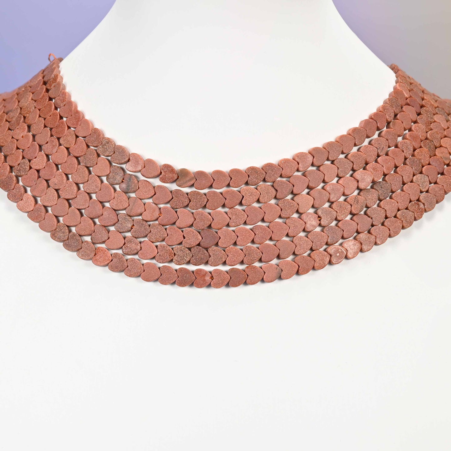 Matte Gold Sandstone Flat Heart Beads: Size 6mm, Jewelry Making, 15 Inch Strand