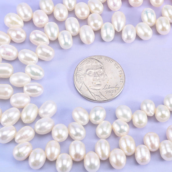 Freshwater pearl rice beads, 15 inch strand
