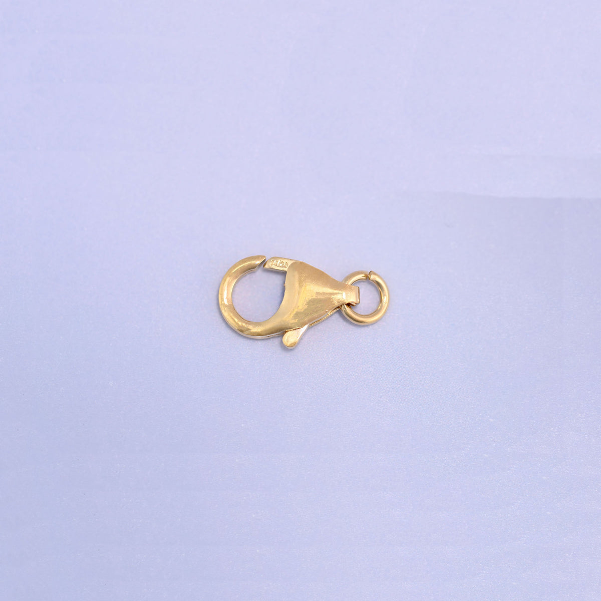 14K gold filled lobster clasp, 5x8.2mm, shown closed with the jump ring at the right