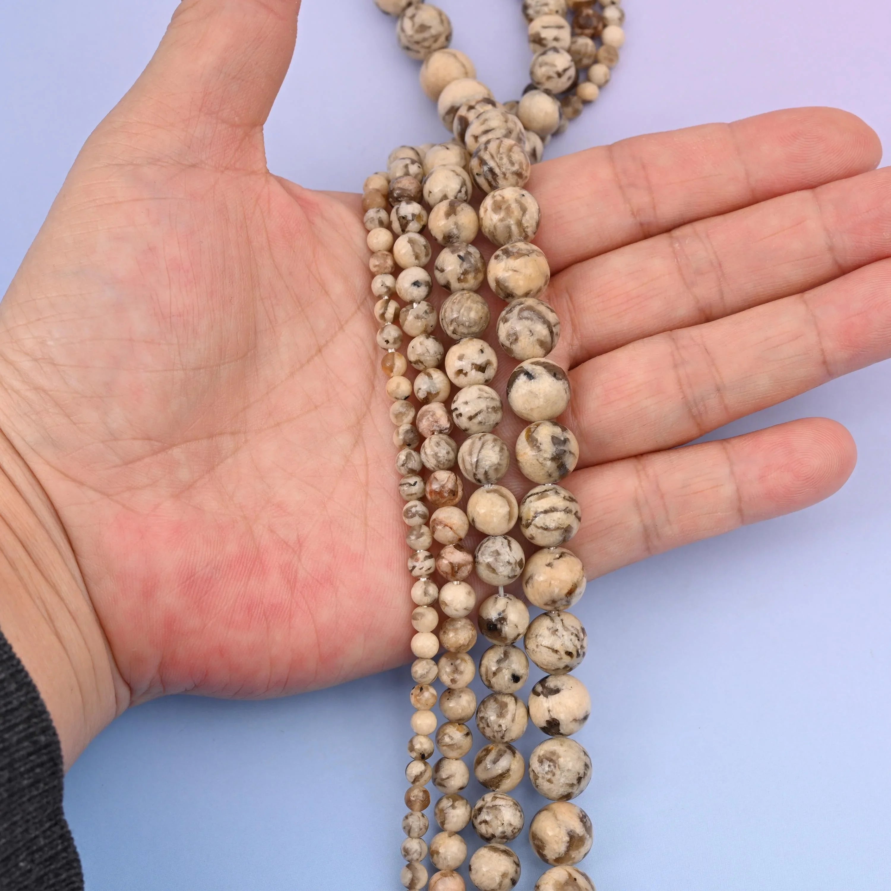 Brown Feldspar Tiger Jasper beads, smooth round, 4mm, 6mm, 8mm, 10mm