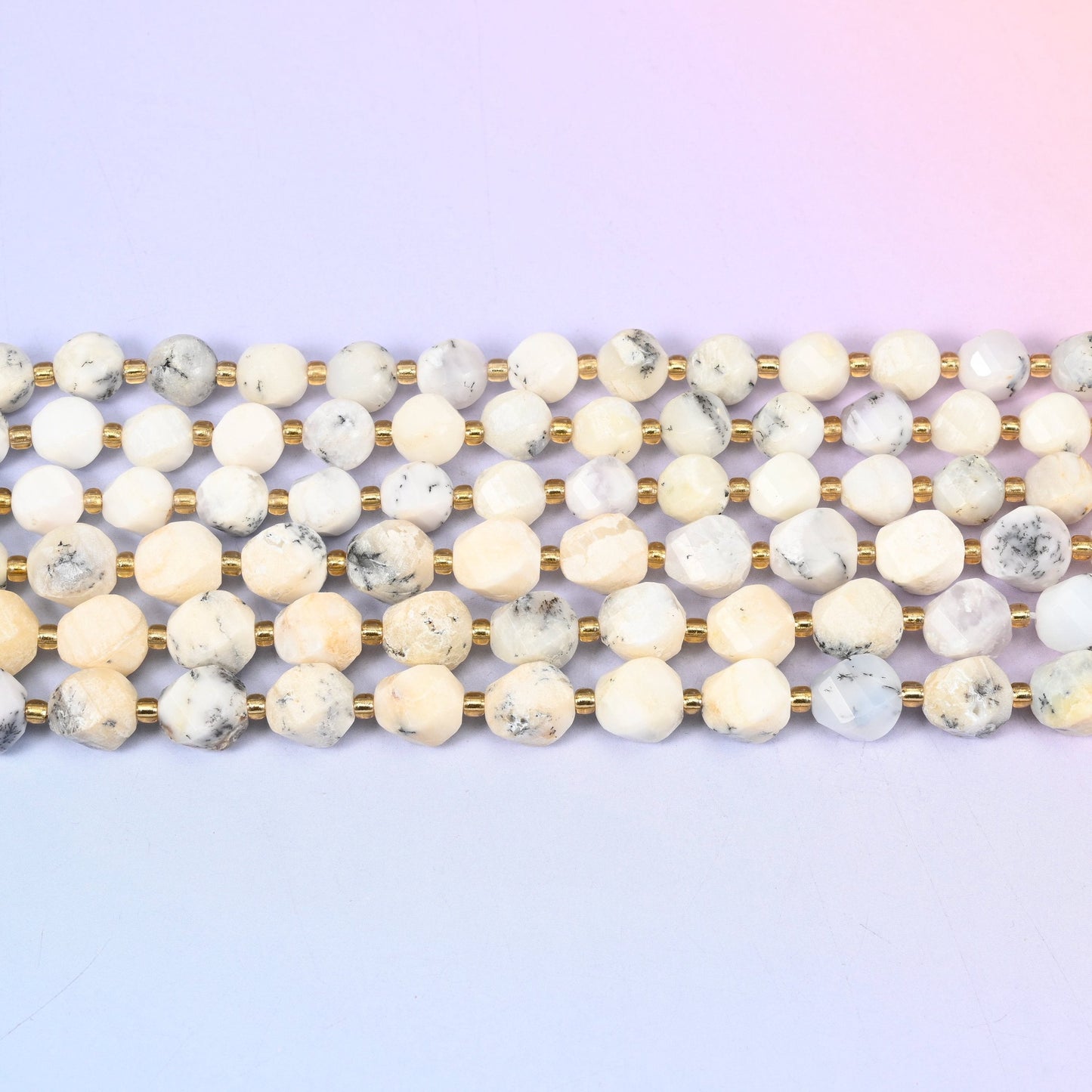 White Opal in warm ivory and chalk white