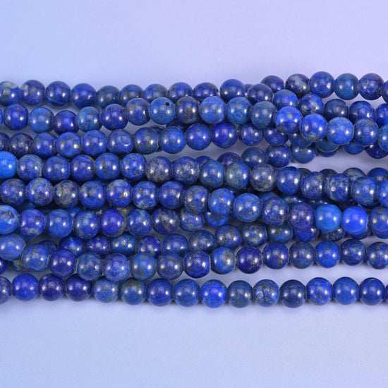 Lapis Lazuli 2mm Large Hole Round Beads 6mm 8mm 10mm, hole approximately 2.0mm