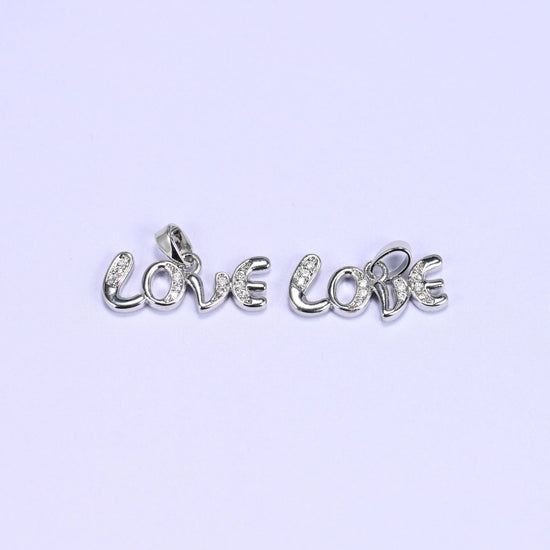 Love Letter Zircon Charms in gold or silver tone