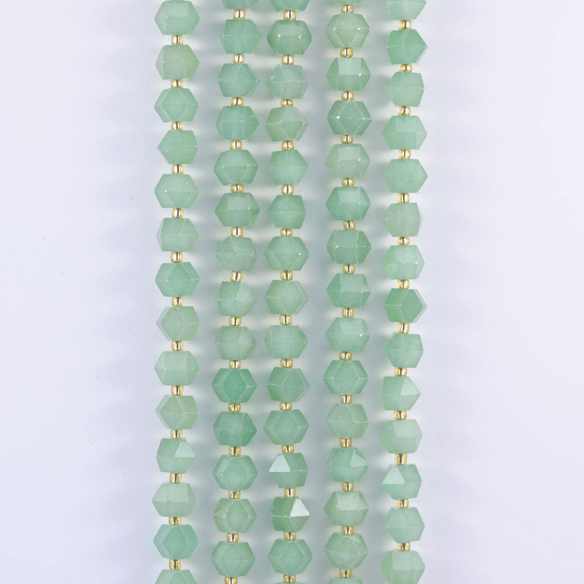 Faceted 8 Sides Diamond Rhombus Beads, cut so light bounces off several angles at once.
