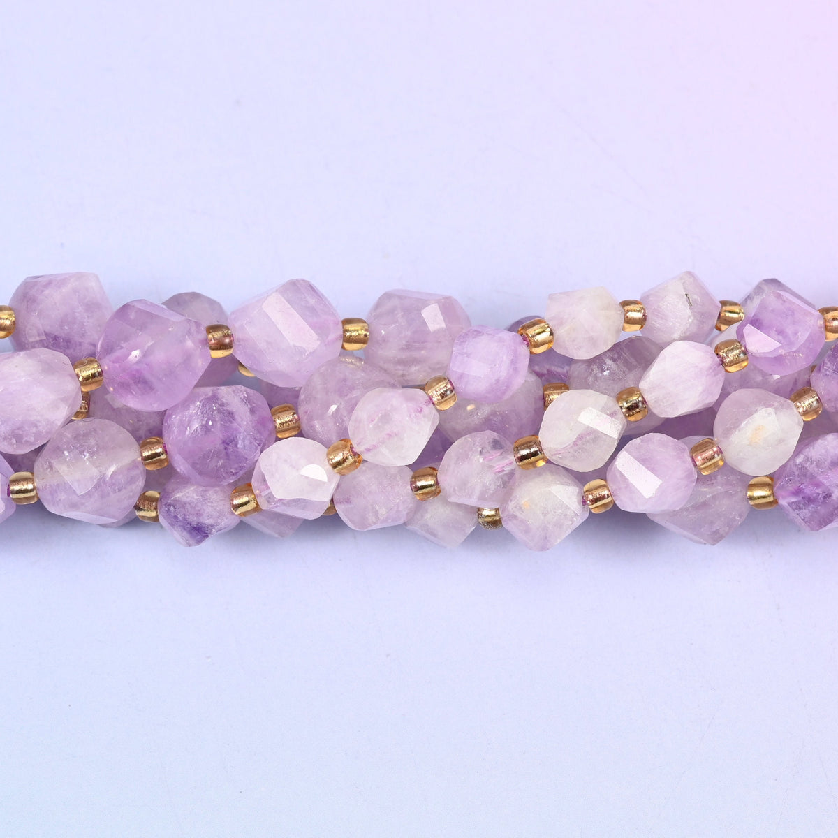 Purple Jade Faceted Spiral Twist Beads, 8mm approximately 38 beads / 10mm approximately 31 beads