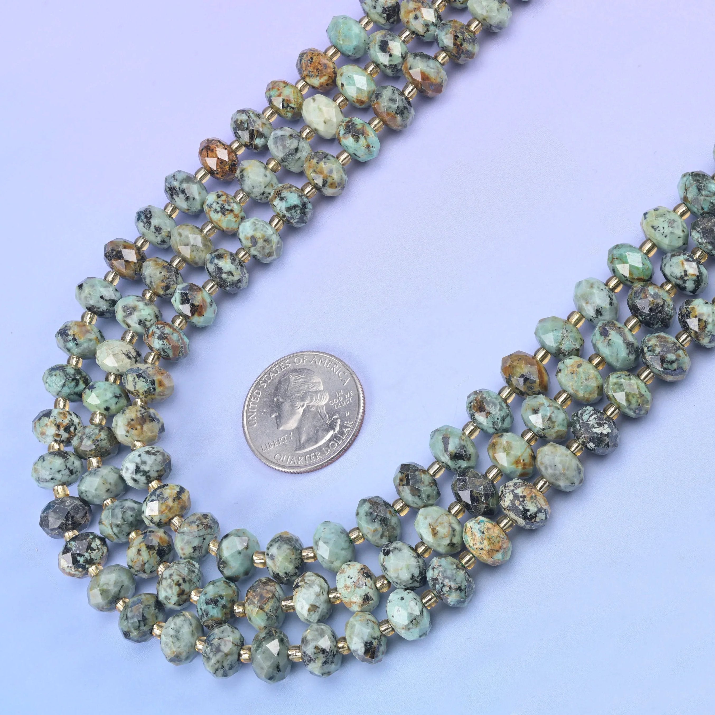 Natural gemstone rondelle beads, hole approximately 1.0mm