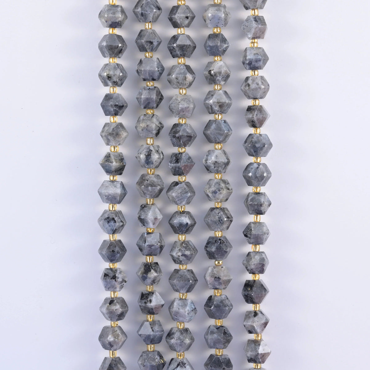 Eight-sided faceted cut diamond rhombus gemstone beads