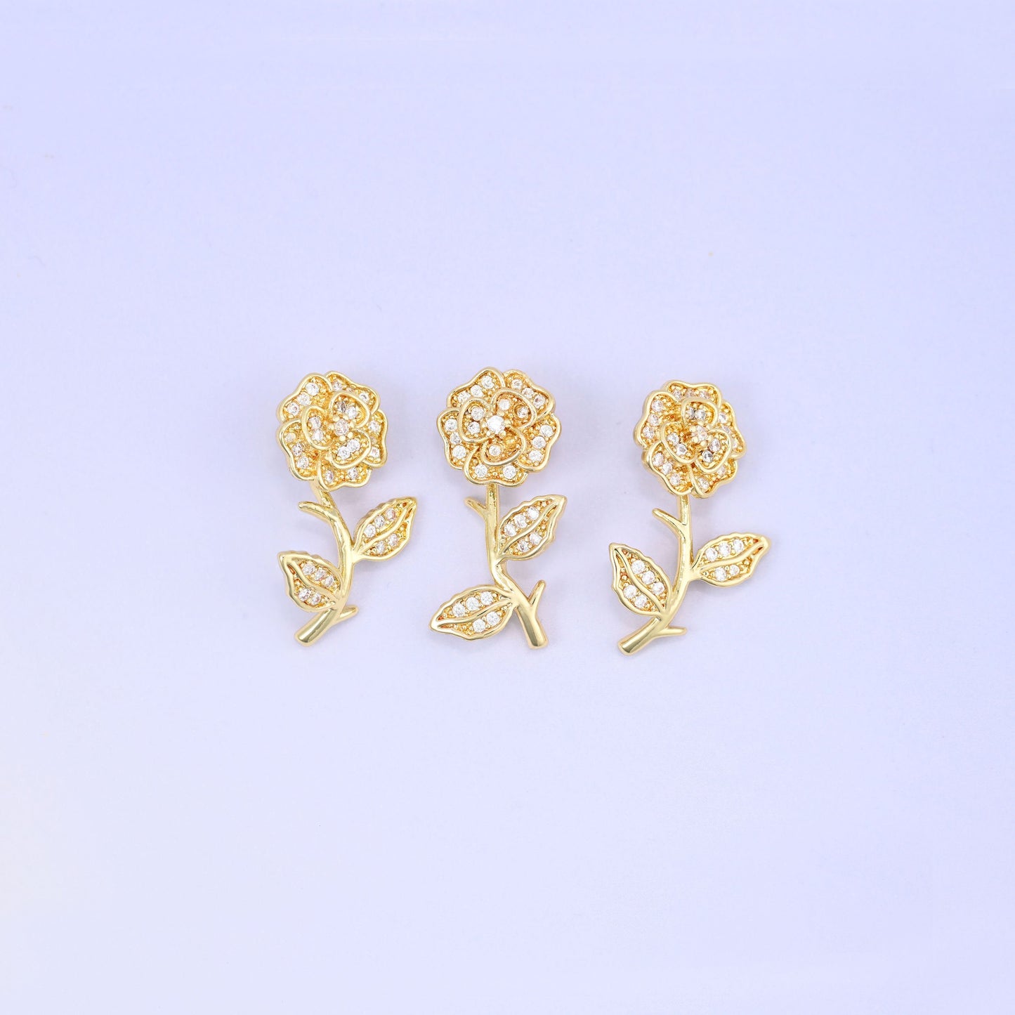 Rose Charm Pendant, sold individually, 1 piece per order