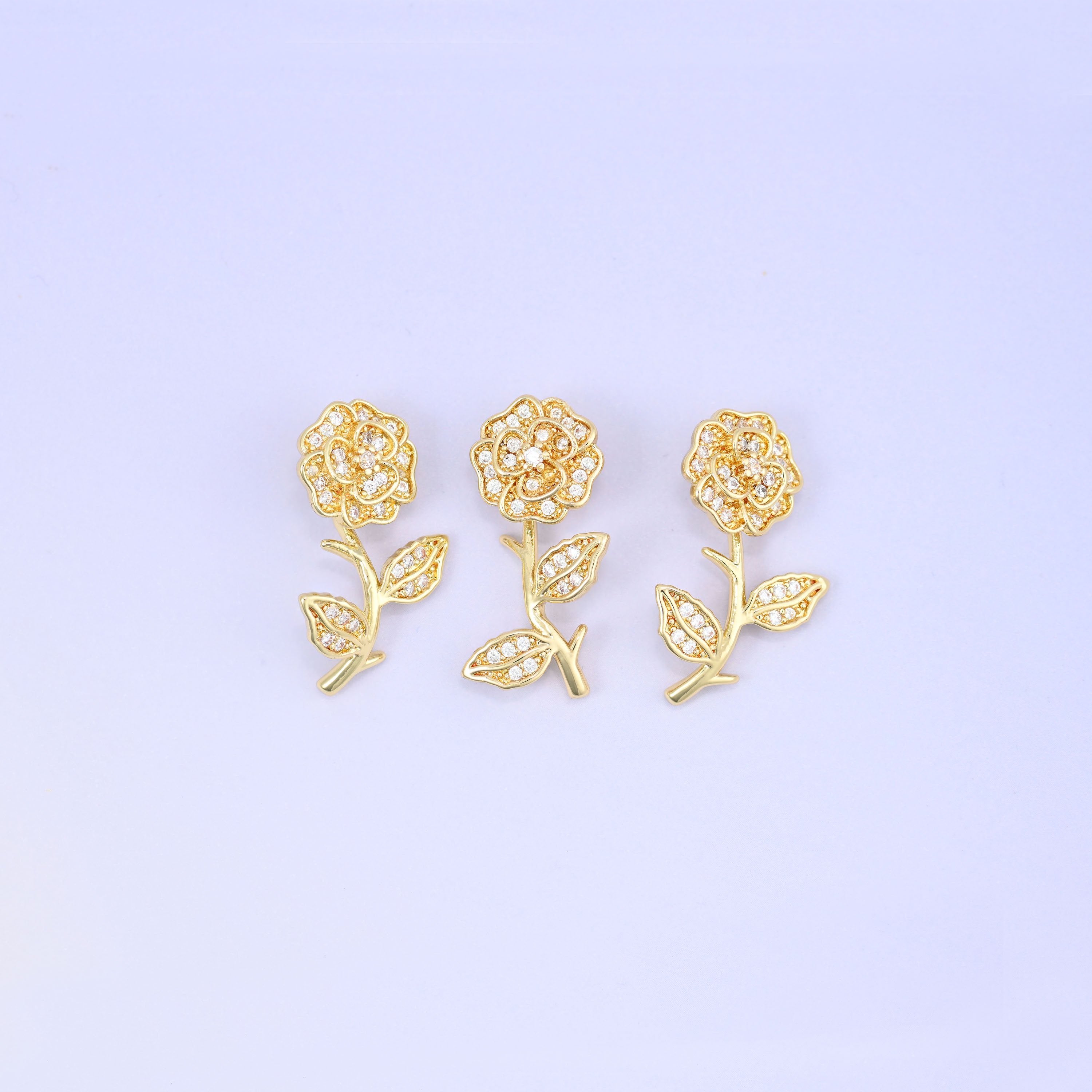 Rose Charm Pendant, sold individually, 1 piece per order
