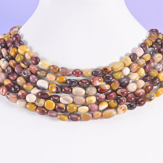 Mookaite jasper beads, pebble nugget, 6-8mm and 8-12mm