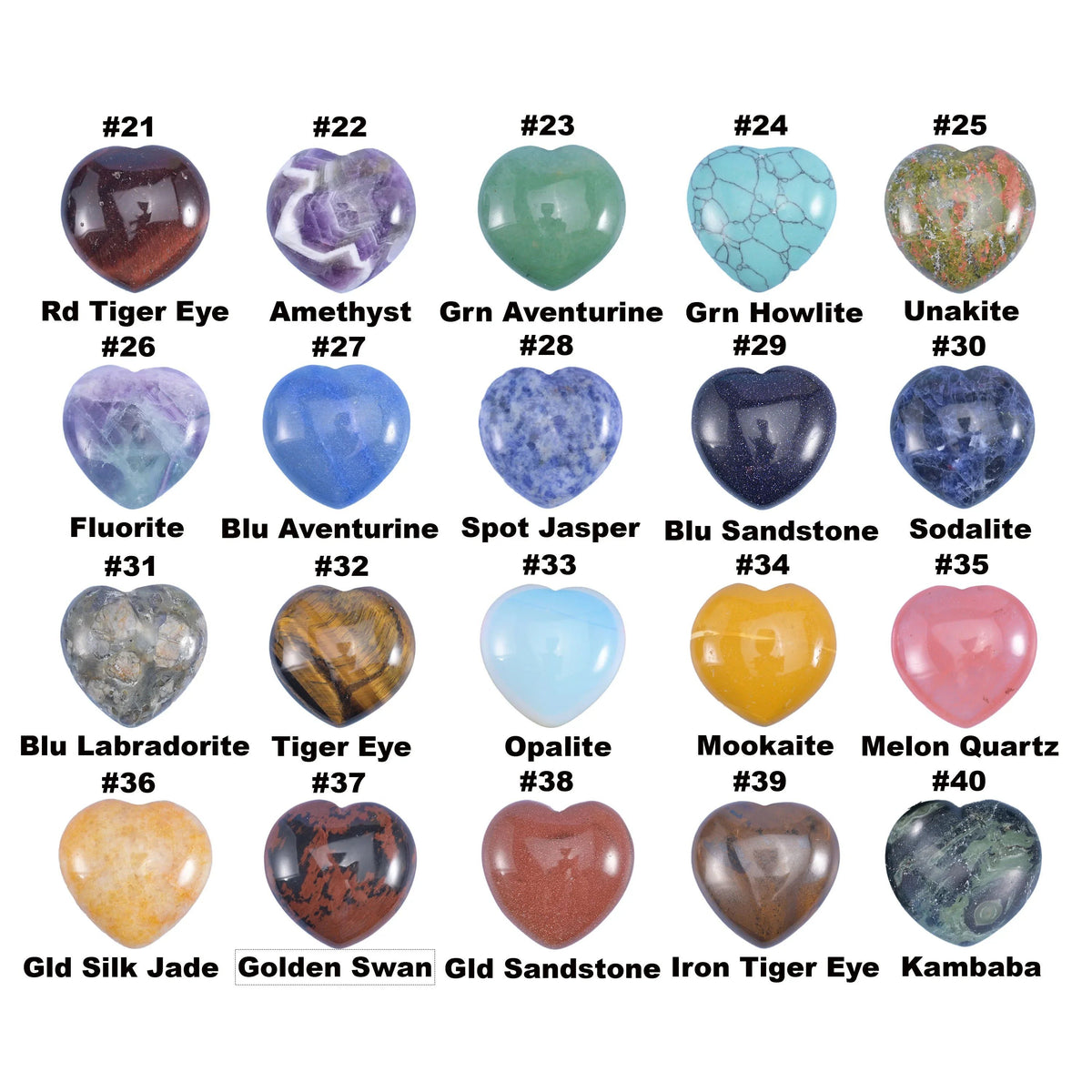 30mm gemstone heart for pocket stones, display trays and wire-wrapped pendants