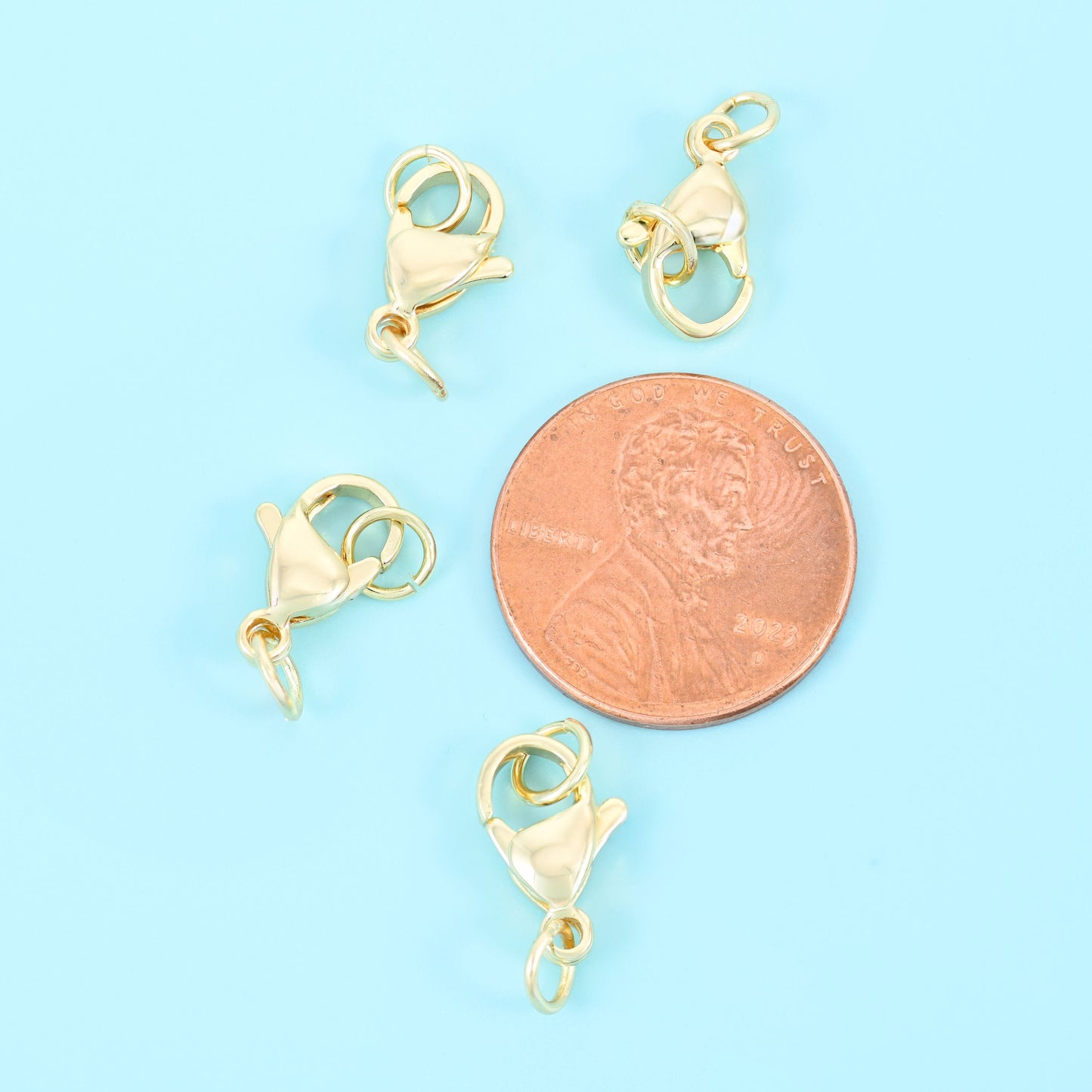 18K Gold Filled Lobster Clasp, packs of 3 or 5 pieces