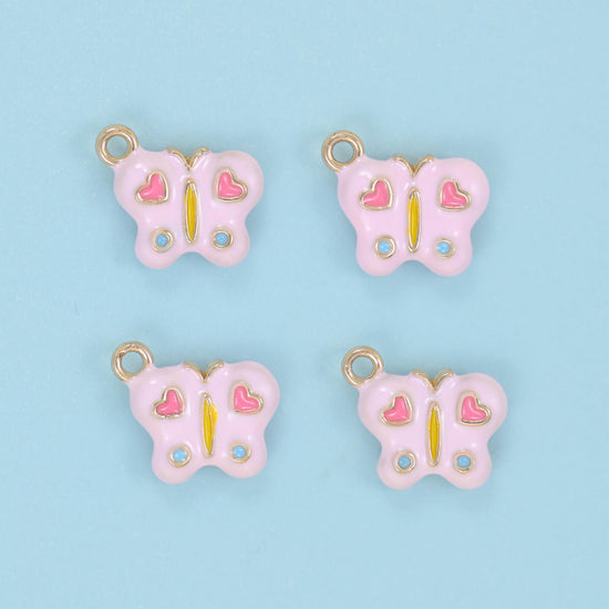 Butterfly cut brass, 18k gold filled, beads