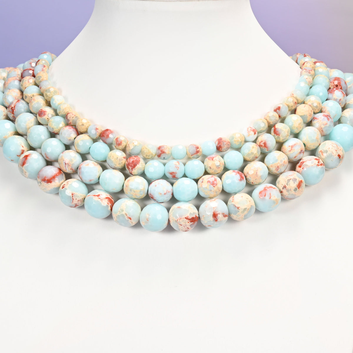 Dyed Blue Shoushan Stone Faceted Round Beads 6mm 8mm 10mm 12mm Jewelry Making 15 Inch Strand