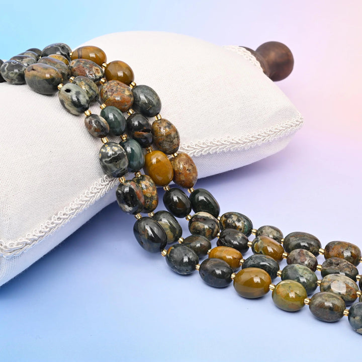 Ocean Jasper Oval Nugget Beads 10-17mm