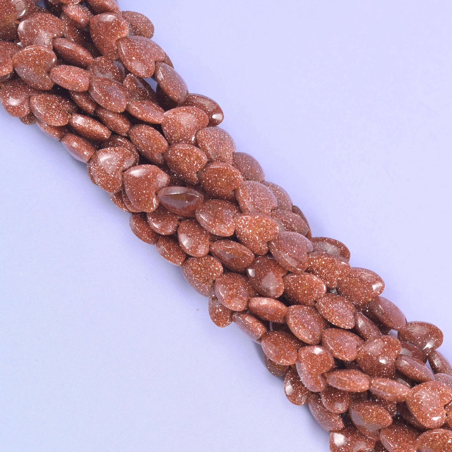 Gold Sandstone Heart Beads, approximately 70 beads per strand