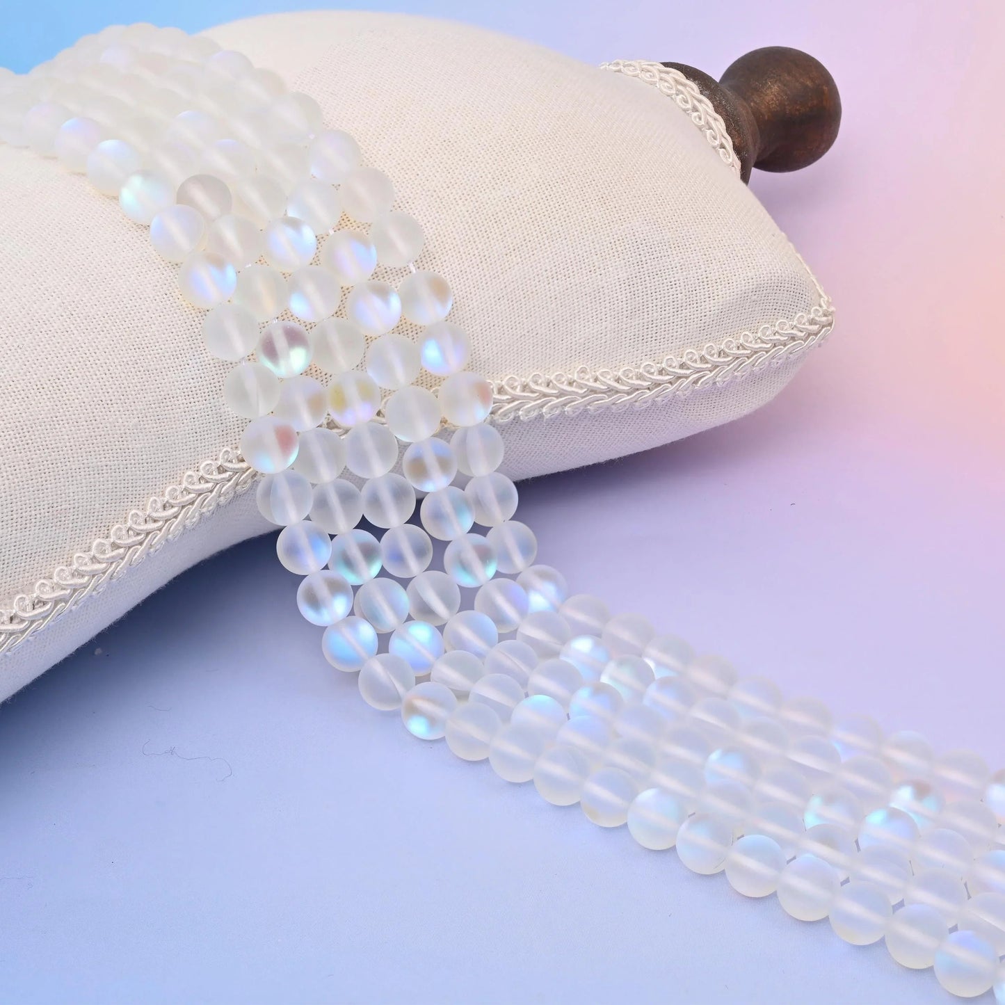 Mystic Aura Mermaid Clear Glass Beads 6mm 8mm