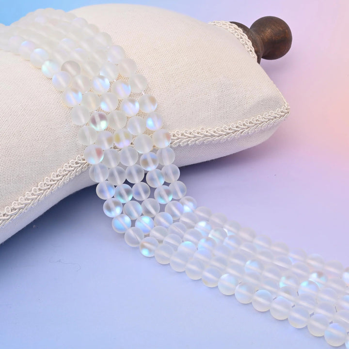 Mystic Aura Mermaid Clear Glass Beads 6mm 8mm