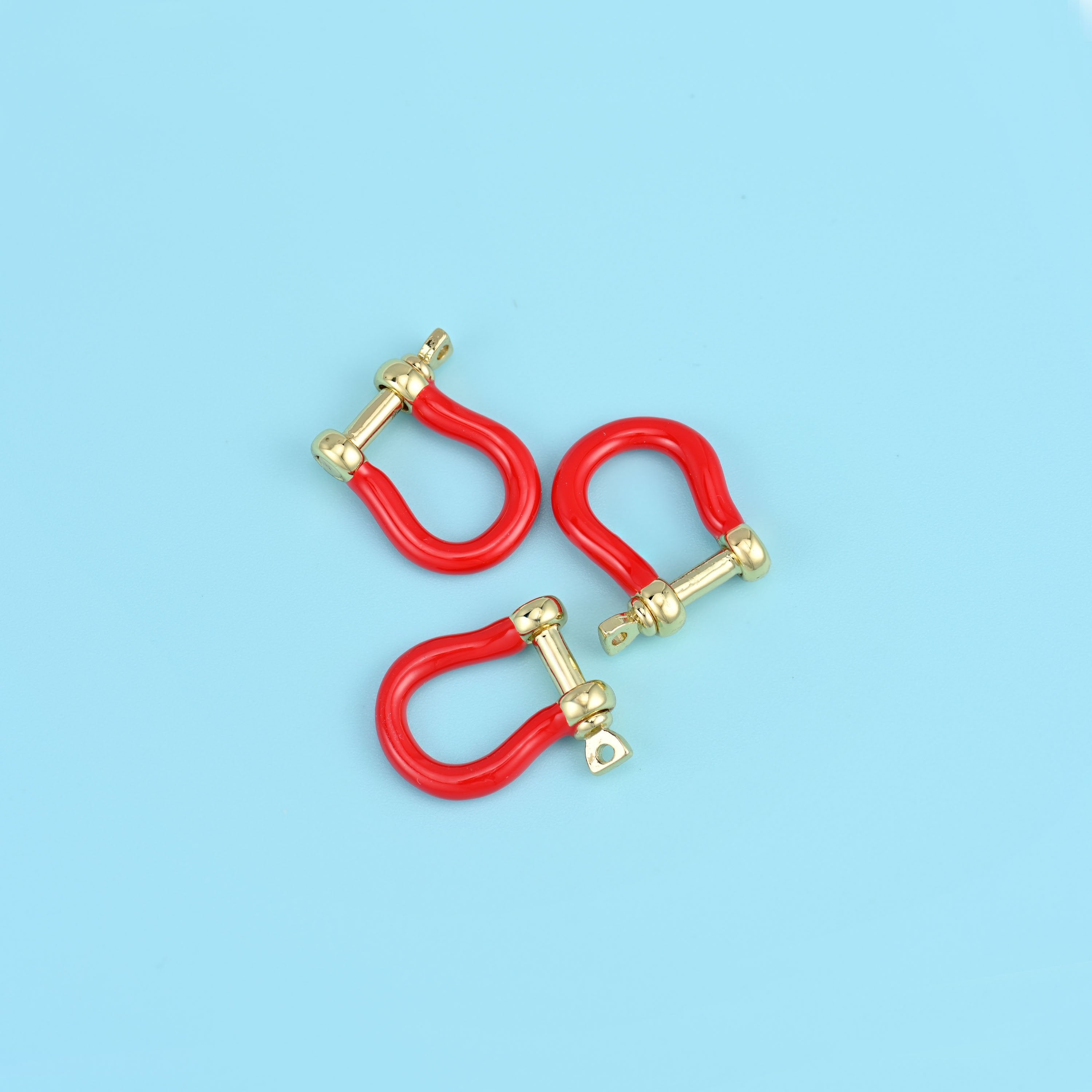 Enamel horseshoe lock connector for DIY jewelry making
