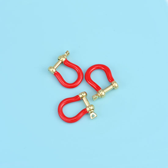Enamel horseshoe lock connector for DIY jewelry making
