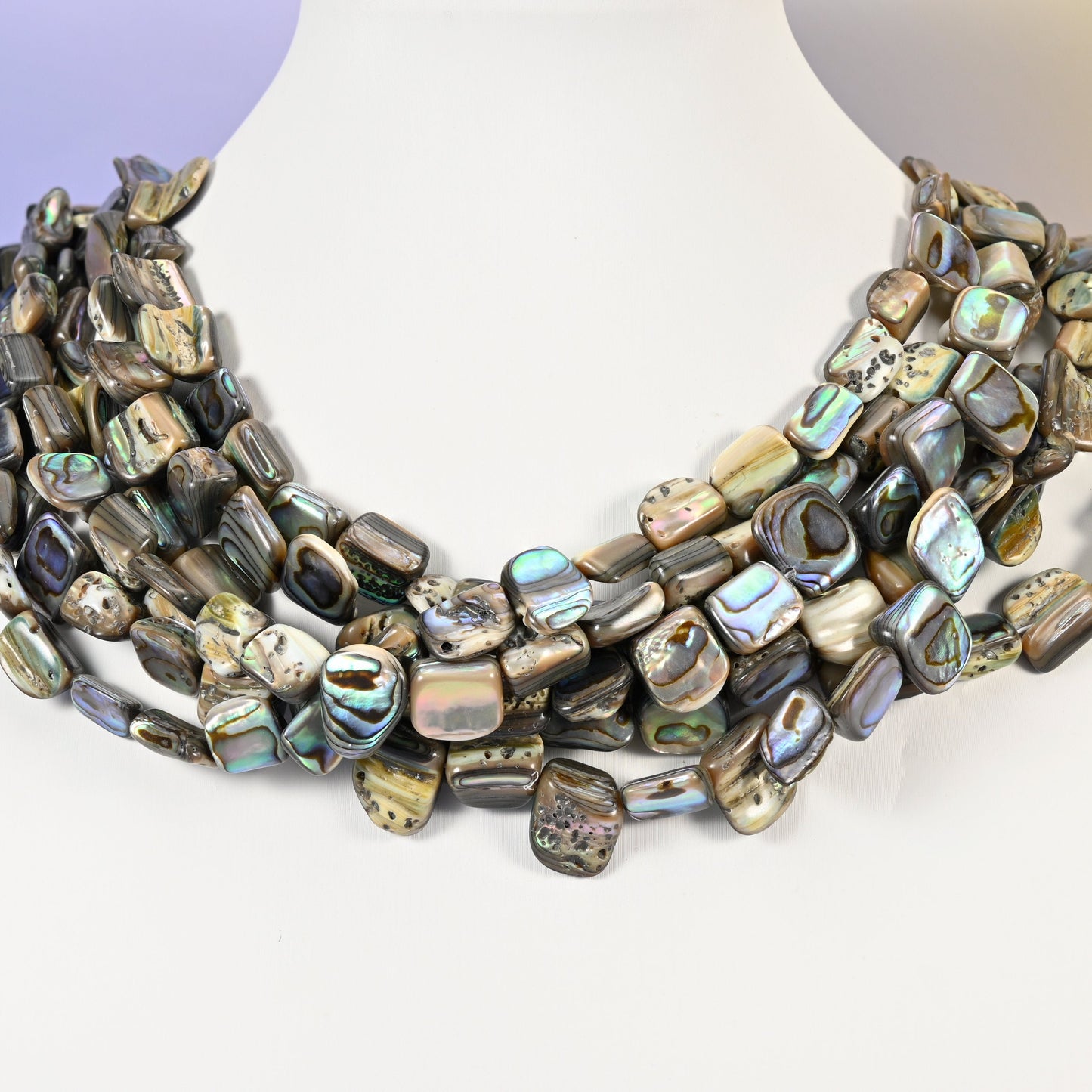 Abalone shell beads, rectangle with slightly rounded corners, 8x12mm and 9x16mm, with slight natural variation between beads