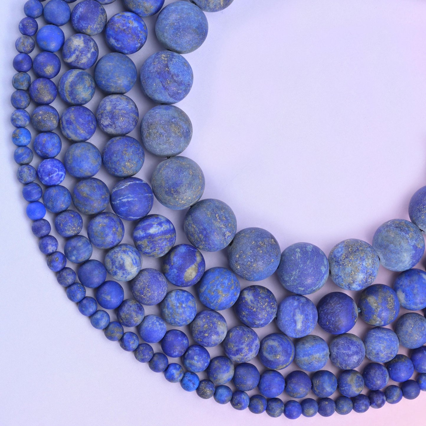 Lapis lazuli round beads, approximately 46 beads per 15 inch strand