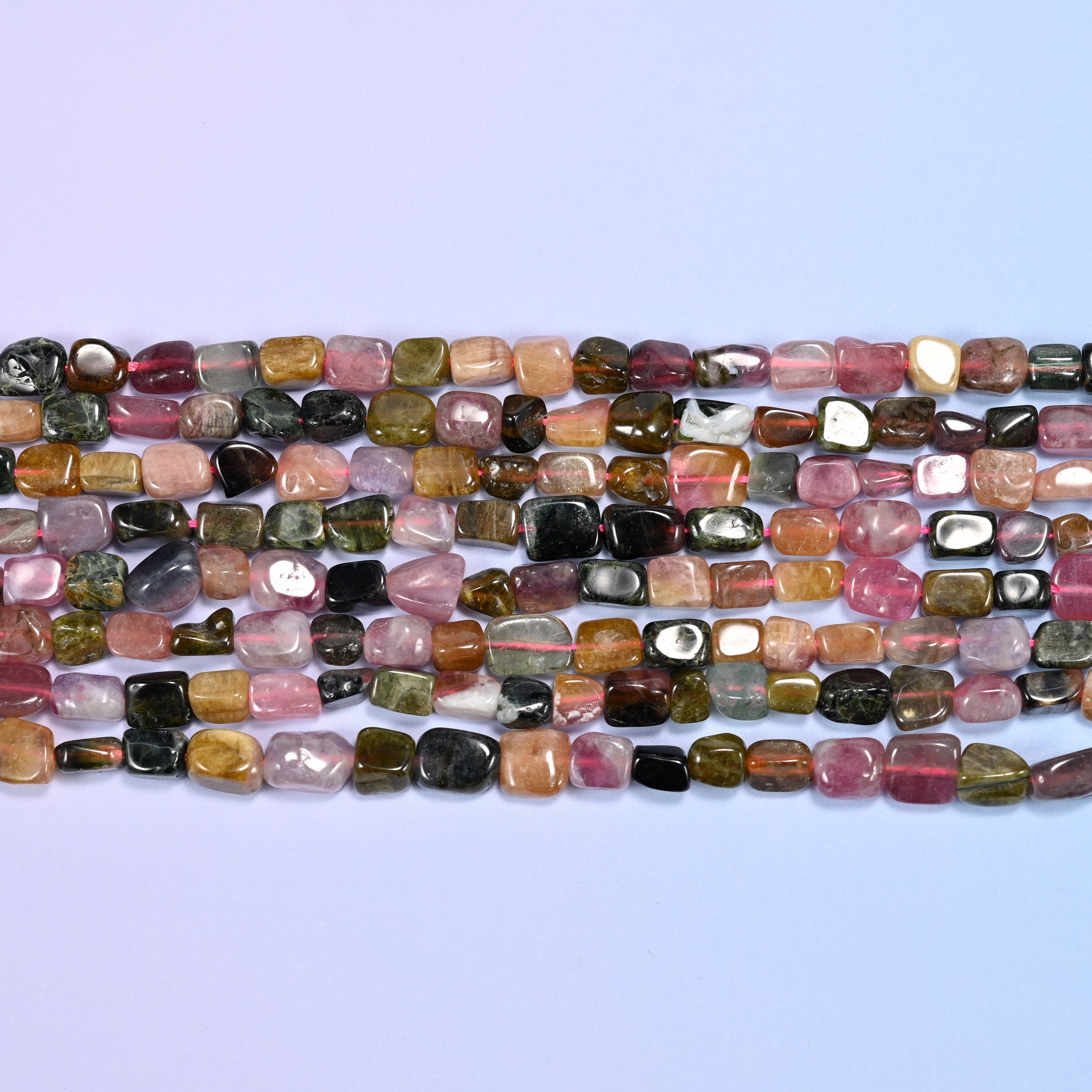 Tourmaline nugget beads, irregular freeform shape, 5-8mm