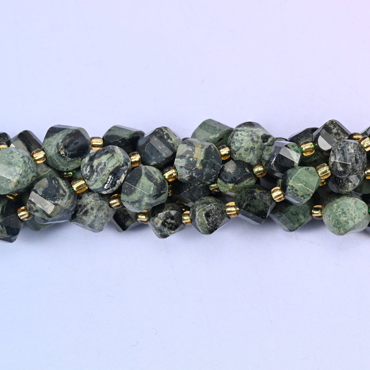 Kambaba Jasper beads, sold per 15 inch strand