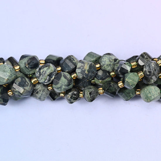 Kambaba Jasper beads, sold per 15 inch strand