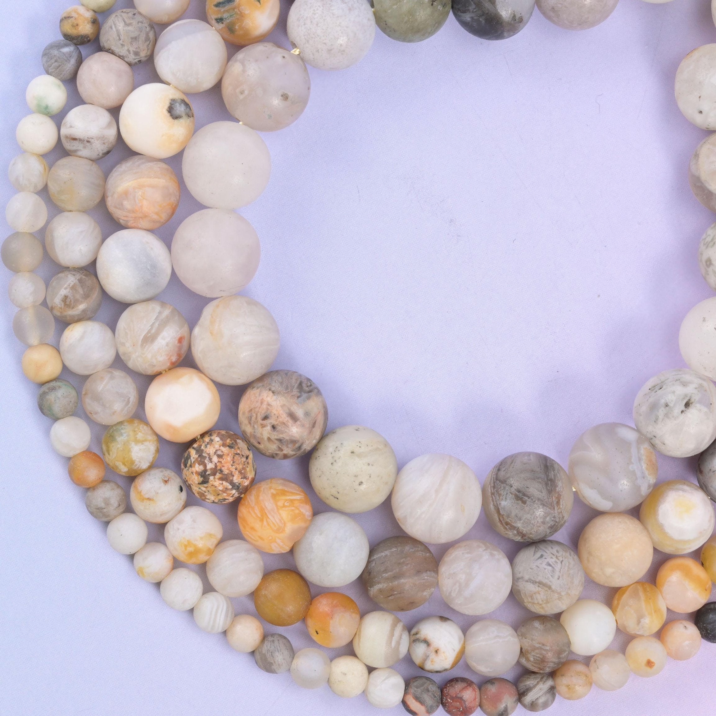 Bamboo Agate Matte Round Beads 4mm 6mm 8mm 10mm, 4mm approximately 88 beads / 6mm approximately 59 beads / 8mm approximately 45 beads / 10mm approximately 37 beads