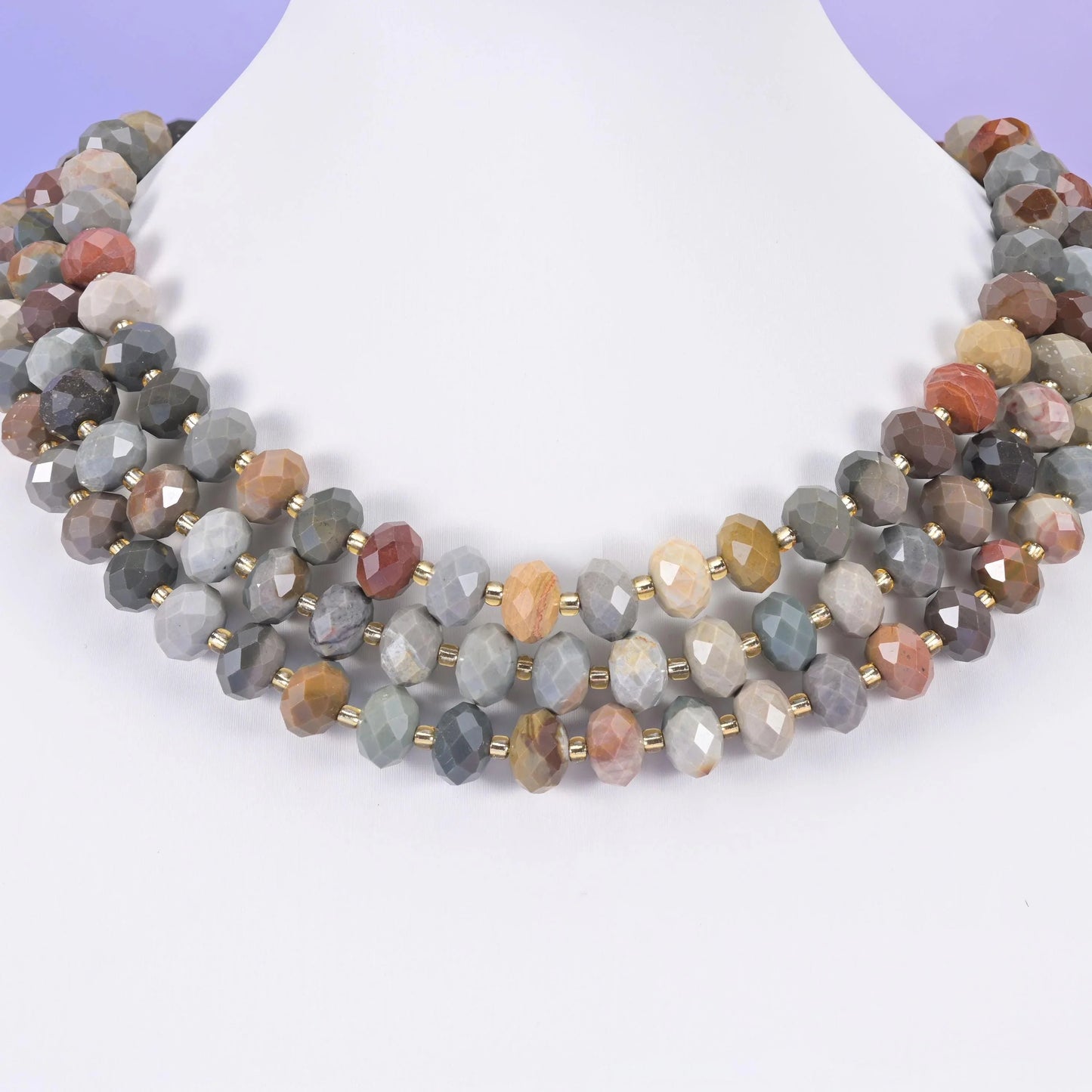 Alashan Agate beads, faceted rondelle, 6x10mm