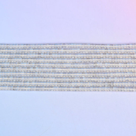 Opalite Smooth Heishi Disc Beads in soft milky-blue