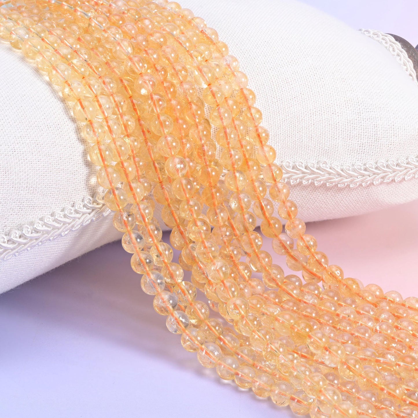 Citrine Smooth Round Beads 6mm 8mm 10mm 12mm