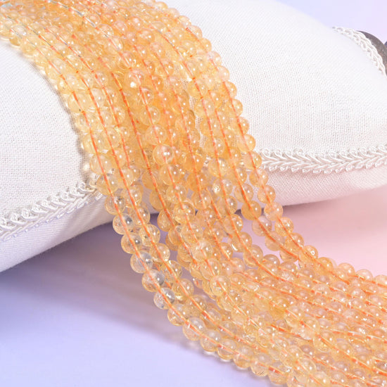 Citrine Smooth Round Beads 6mm 8mm 10mm 12mm