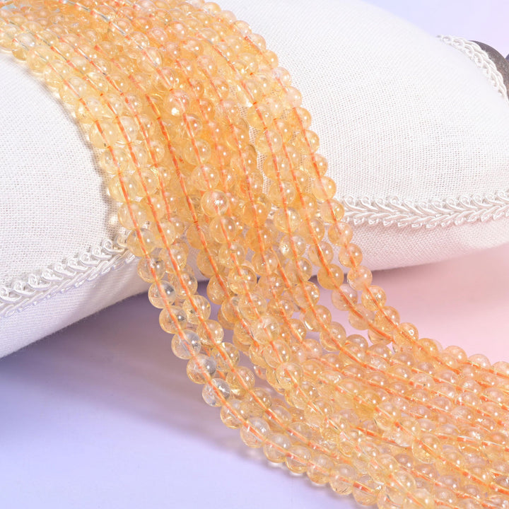 Citrine Smooth Round Beads 6mm 8mm 10mm 12mm