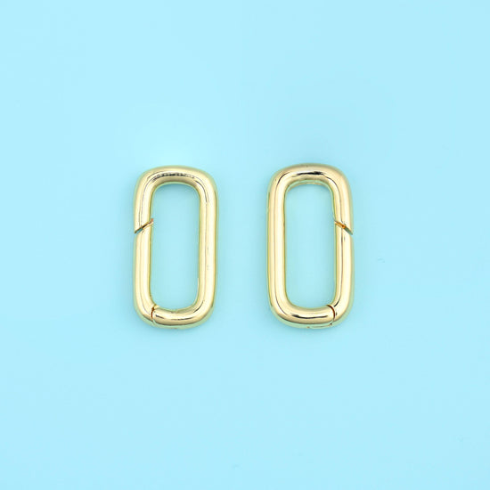 18K Gold Filled Rectangle Carabiner Clasp 18.92x9.88mm