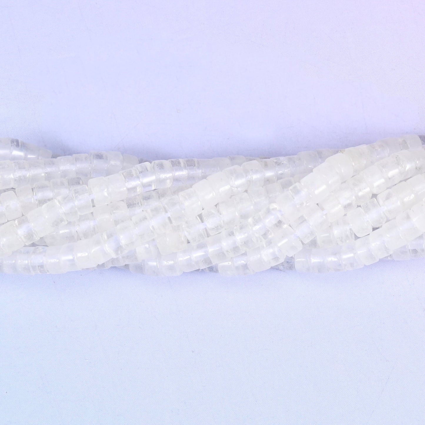 Clear Quartz Smooth Heishi Disc Beads: Jewelry Making Supply, 15.5 Inch Strand